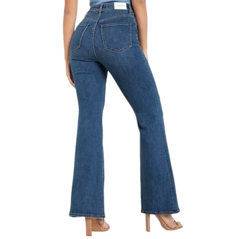Express. 4 Long / Tall. High Waisted Ripped Flare.